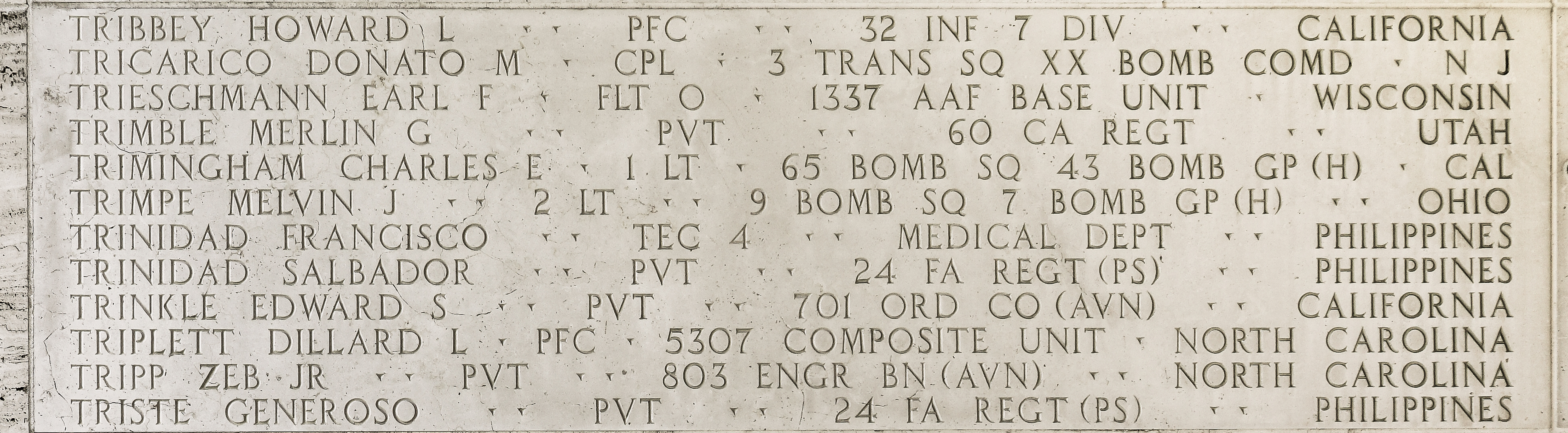 Charles E. Trimingham, First Lieutenant